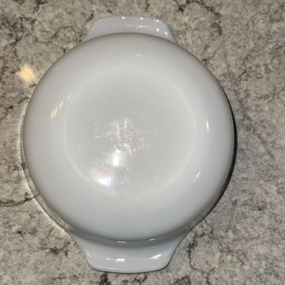 Vintage Anchor Hocking Fire King Blue Cornflower Round 1 Qt Baking Dish #435